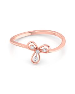 Triple Petal Diamond Ring