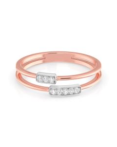 Dual Band Sparkling Diamond Ring