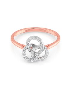 Triple Loops Sparkling Diamond Ring