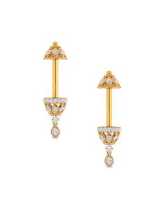 Elegant Umbrella Diamond Stud Earrings