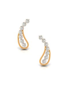 Stunning Paisley Motif Diamond Studs