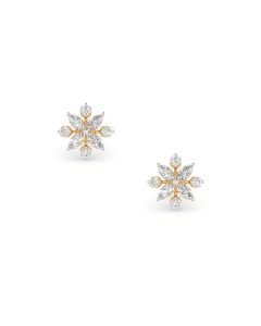 Charming Floral Diamond Studs