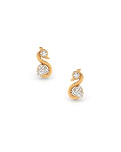 Grand Abstract Peacock Studs