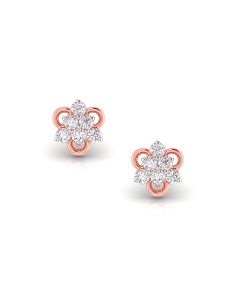 Floral Charm Diamond Studs Earring
