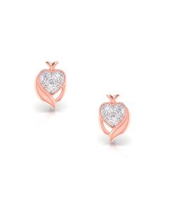 Charming Rose Gold Diamond Studs