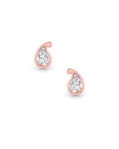 Twinkling diamonds paisley studs