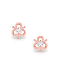 Contemporary Flowers Diamond Studs