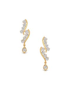 Glimmering Diamond Drop Earrings