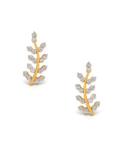 Glittering Ferns Diamond Earrings