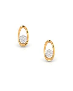 Captivating Gold Diamond Stud Earrings