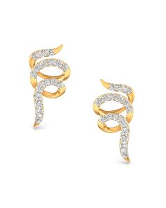 Twinkling Spiral Diamond Earrings