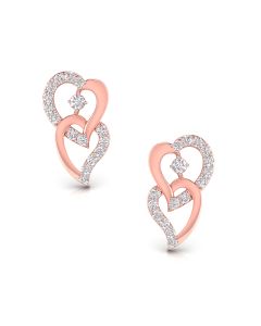 Twin Heart Diamond Earrings