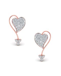 Blooming Heart Diamond Earrings