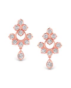 Grand Floral Aura Diamond Earrings