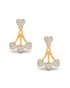 Bunch Of Hearts Diamond Earrings