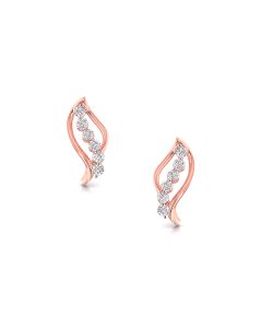 Contemporary Glistening Diamond Studs