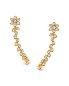 Rich Floral Charm Diamond Earrings