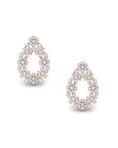 Glistening Diamonds Contemporary Diamond Earrings