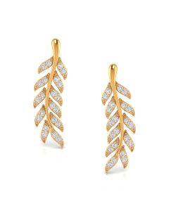 Diamond Vine Contemporary Earrings