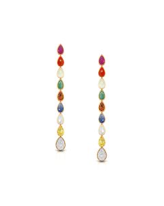 Navratna Drop Earrings