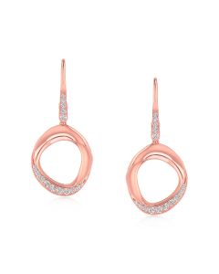 Rose Gold Drop Diamond Earrings