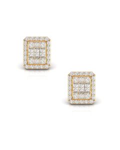 Emerald Cut Diamond Studs