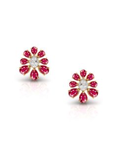 Sensational Ruby Diamond Studs