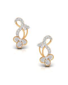 Ravishing Floral Charm Diamond Earrings