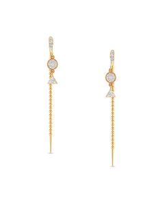 Stunning Diamond Sui Dhaga Diamond Earrings