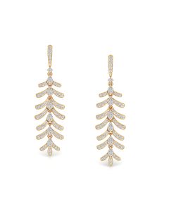 Leafy Wing Diamond Earring