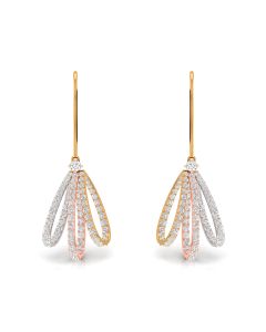 Diamond Bunch Drop Earrings