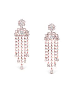 Contemporary Love Chandelier Diamond Earrings