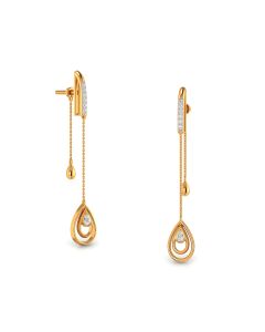 Teardrop Sui Dhaga Diamond Earrings