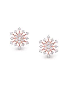 Scintillating Diamond Flower Diamond Studs