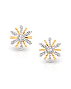 Blooming Flower Gold & Diamond Studs