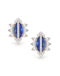 Twinkling Sapphire Diamond Studs