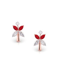 Twinkling Diamonds Floral Earrings