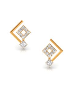 Glittering Geometry Diamond Earrings