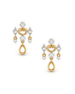 Multiple Droplets Diamond Stud Earrings