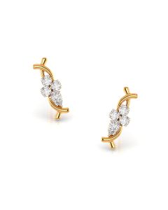 Glittering Petals Diamond Earrings