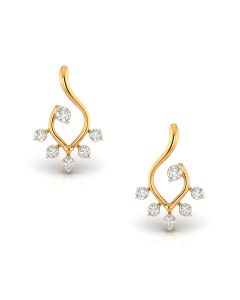 Gracious curves diamond earrings