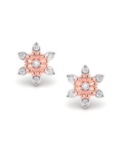 Classy Rose Gold Diamond Studs