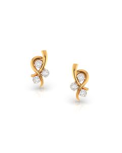 Glittering Loop Diamond Earrings