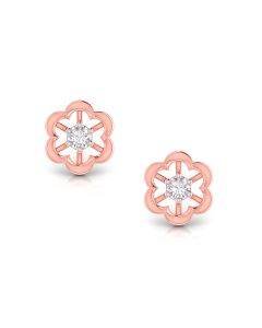 Geometric Flower Diamond Studs