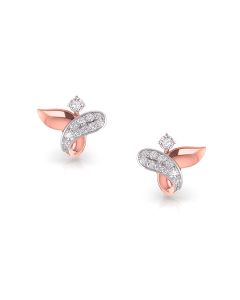 Luminous bud diamond studs