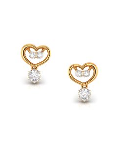 Twinkling Heart Drop DiamondEarrings