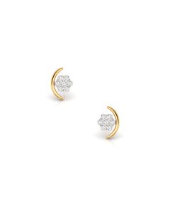 Sparkling Gold Diamond Studs