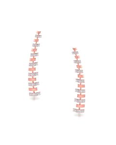 Stylish Rose Gold Diamond Earrings