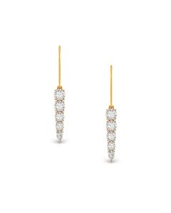 Glossy Diamond Droplet Earrings