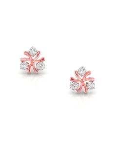 Floral Aura Contemporary Diamond Studs